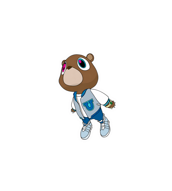 Graduation Bear Mascot Sticker