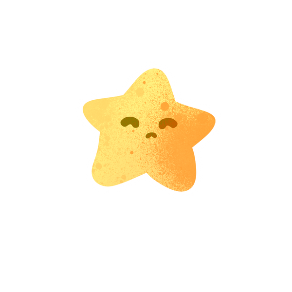 Sleepy Golden Star Sticker