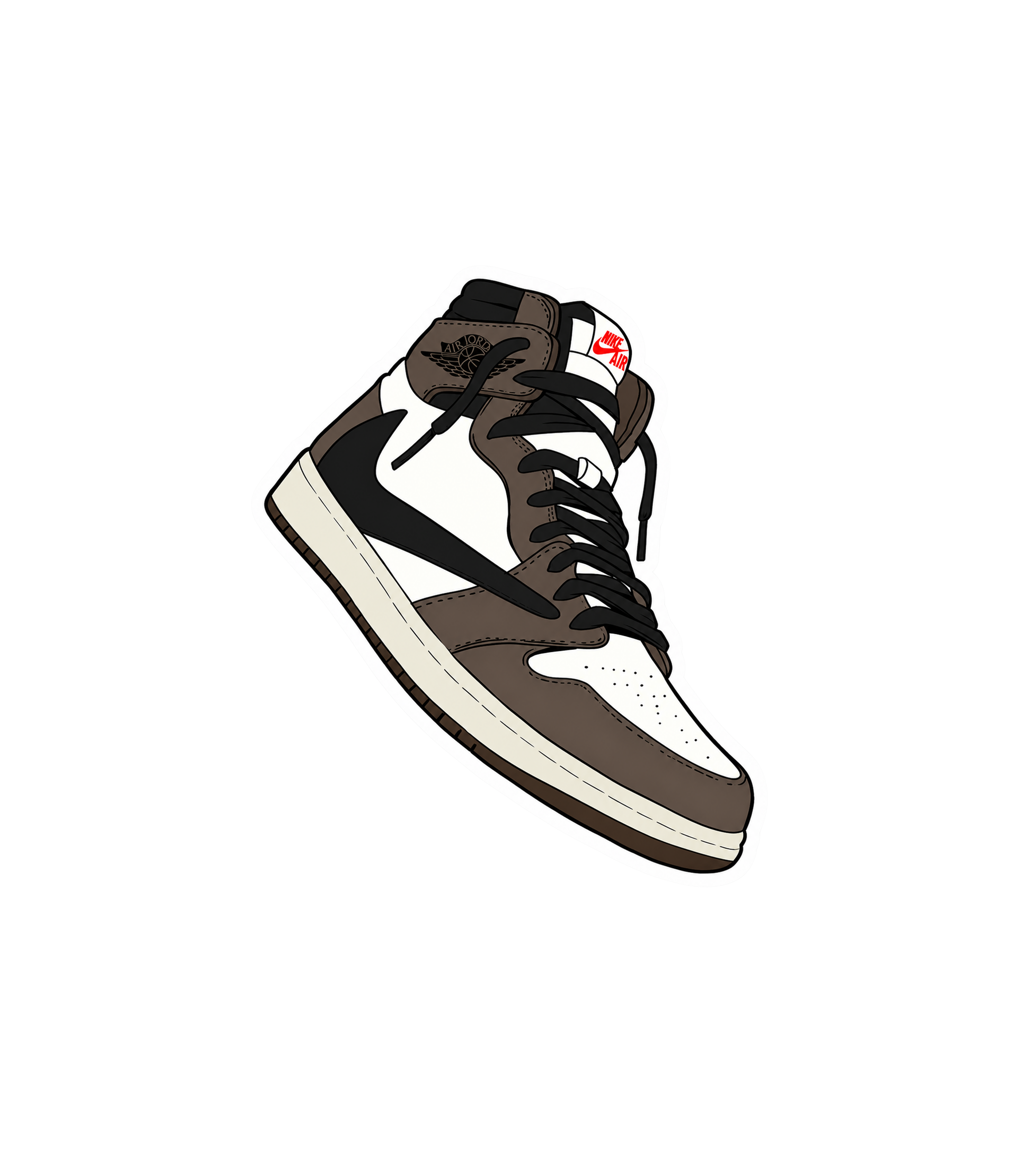Mocha High Sneaker Sticker
