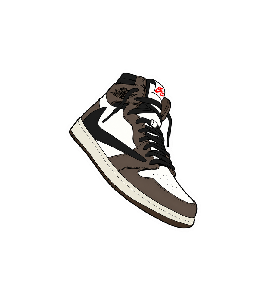 Mocha High Sneaker Sticker