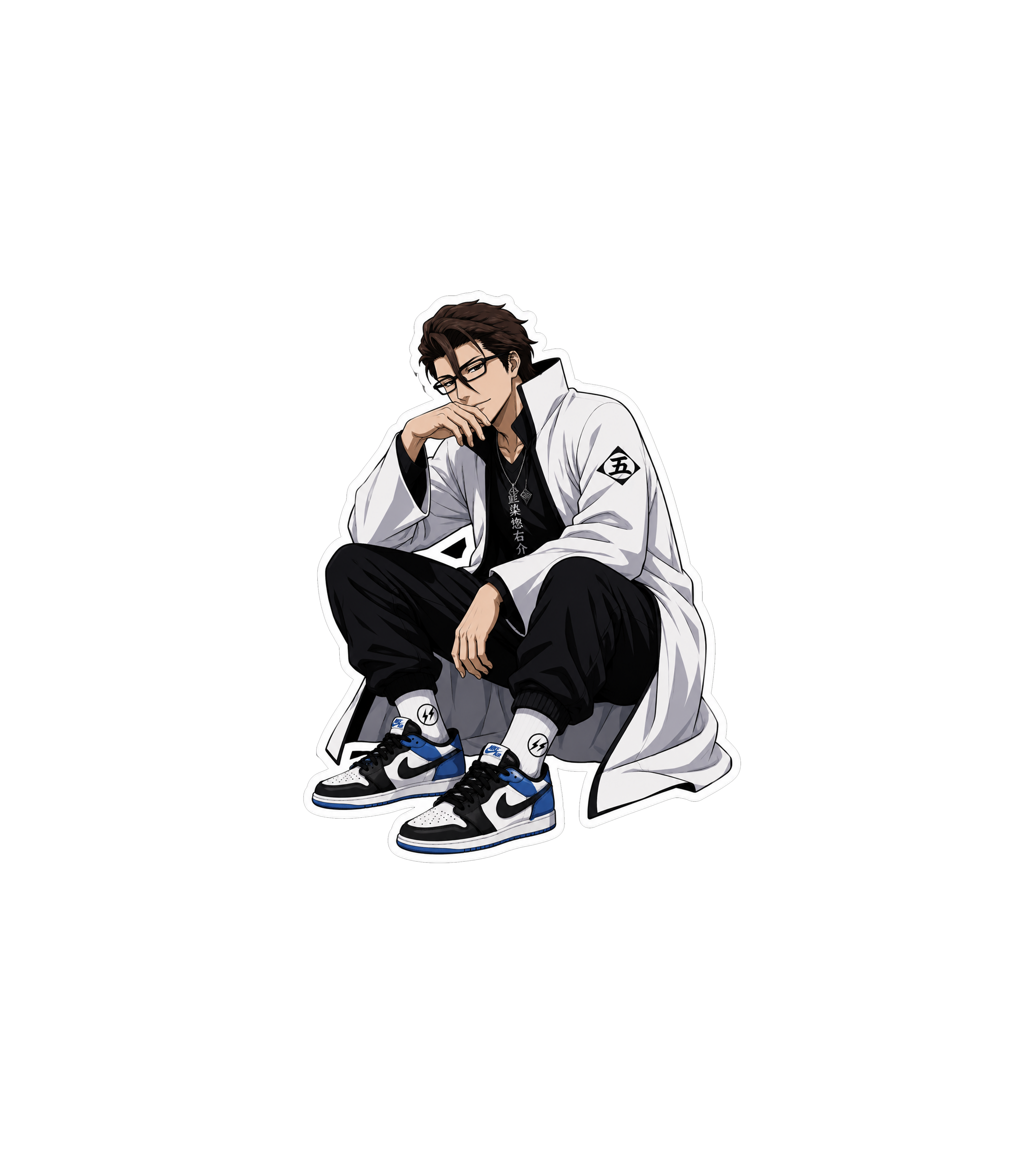 Aizen Fragment Blue Sneaker Sticker