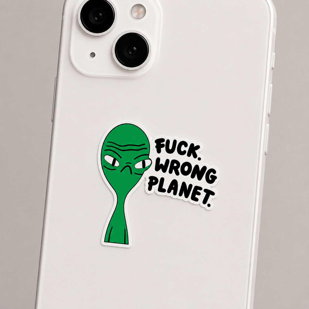Wrong Planet Alien Sticker
