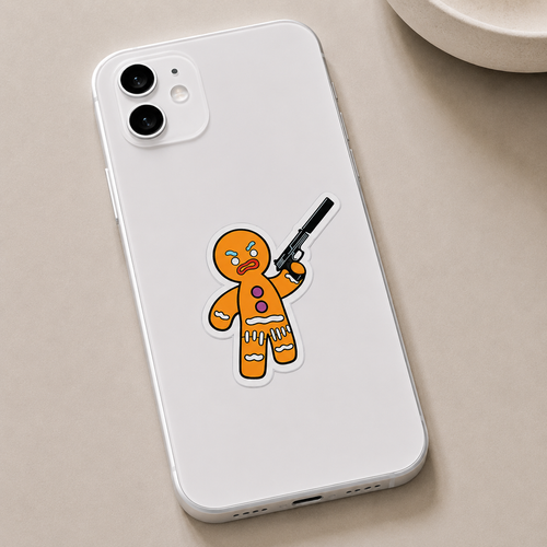 Angry Gingerbread Man Meme Sticker