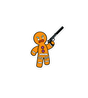 Angry Gingerbread Man Meme Sticker