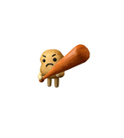 Angry Potato with Bat Meme Sticker