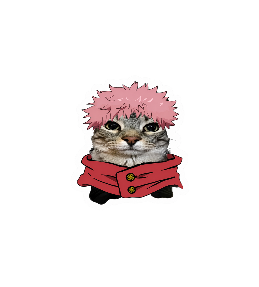 Anime Cat Hero Sticker