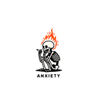 Anxiety Skeleton Meme Sticker
