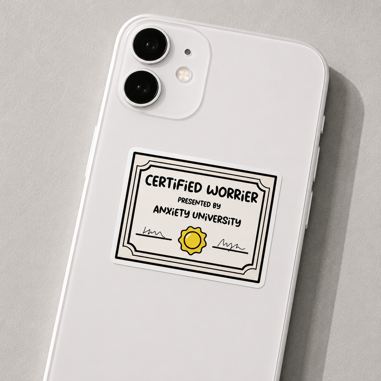 Certified Worrier Sticker