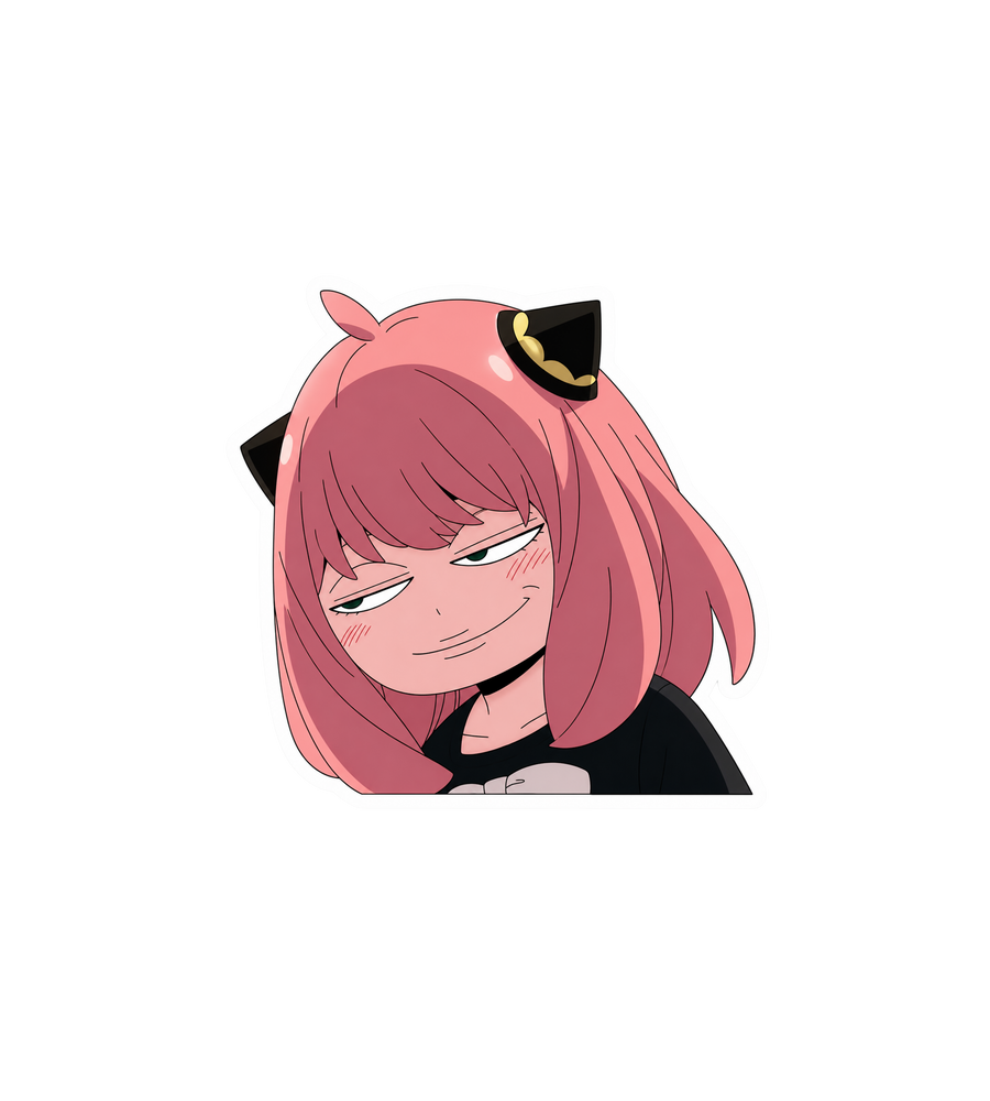 Smug Anya Anime Reaction Sticker