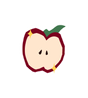 Cute Apple Core Sticker