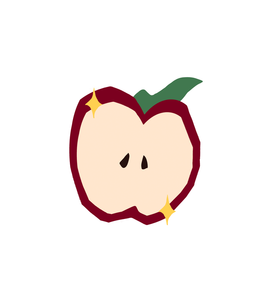 Cute Apple Core Sticker