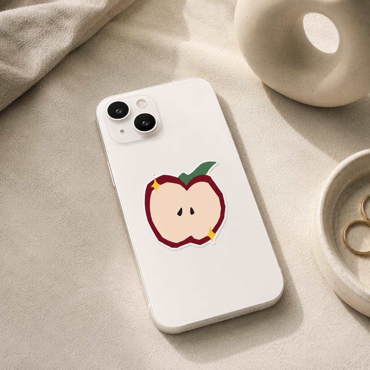 Cute Apple Core Sticker