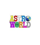 Astro World Retro Typography Sticker
