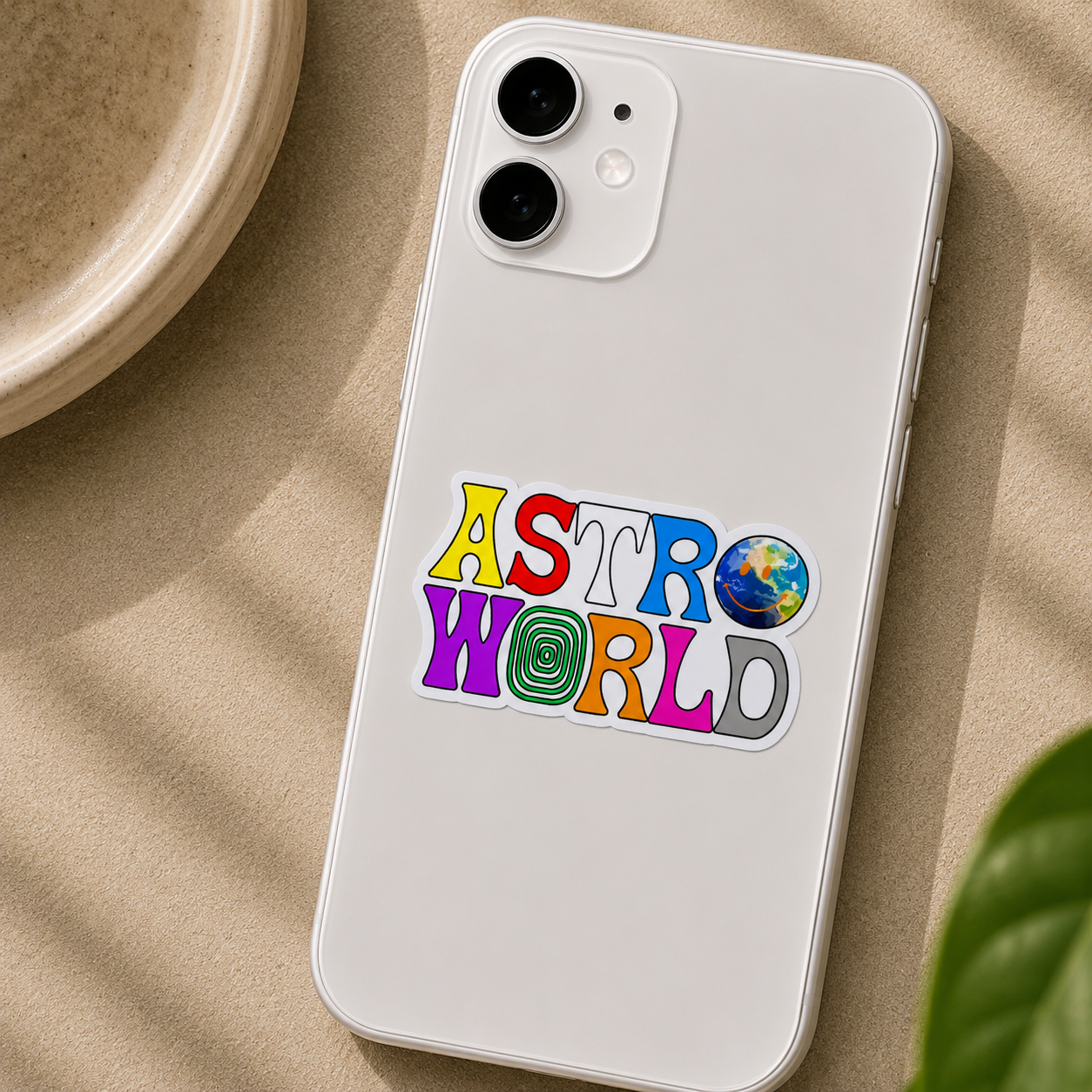 Astro World Retro Typography Sticker