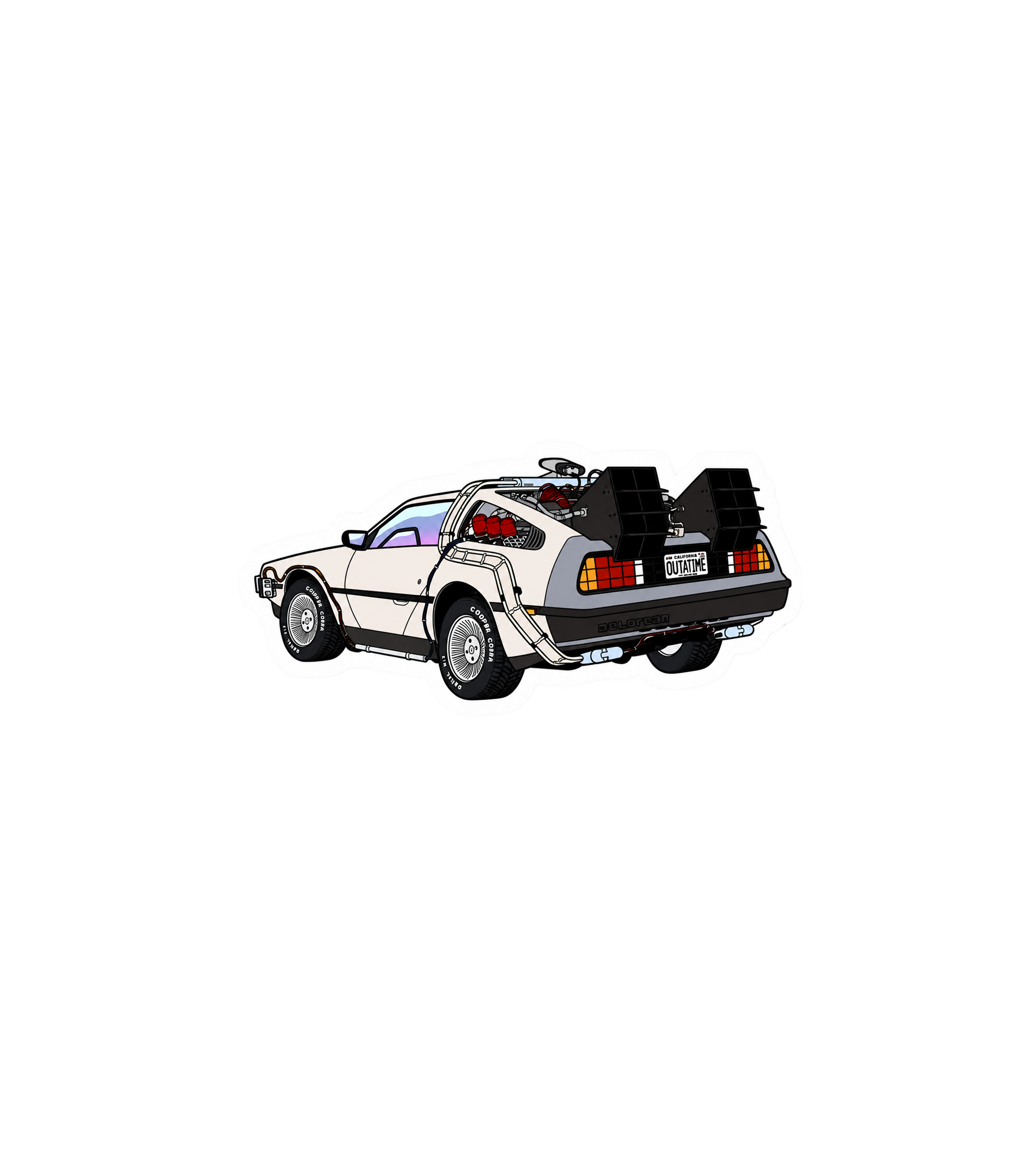 Back to the Future DeLorean Sticker