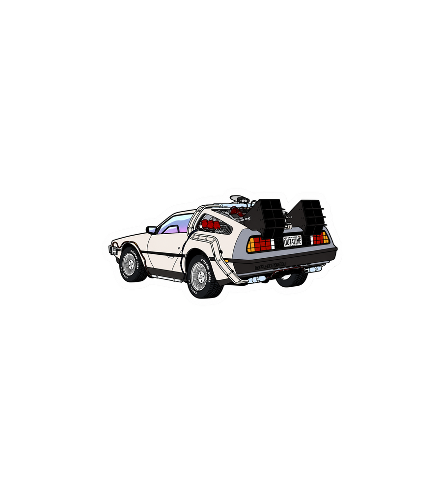 Back to the Future DeLorean Sticker