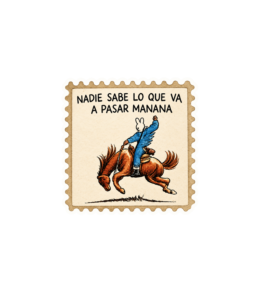 Bad Bunny Horse Riding Sticker