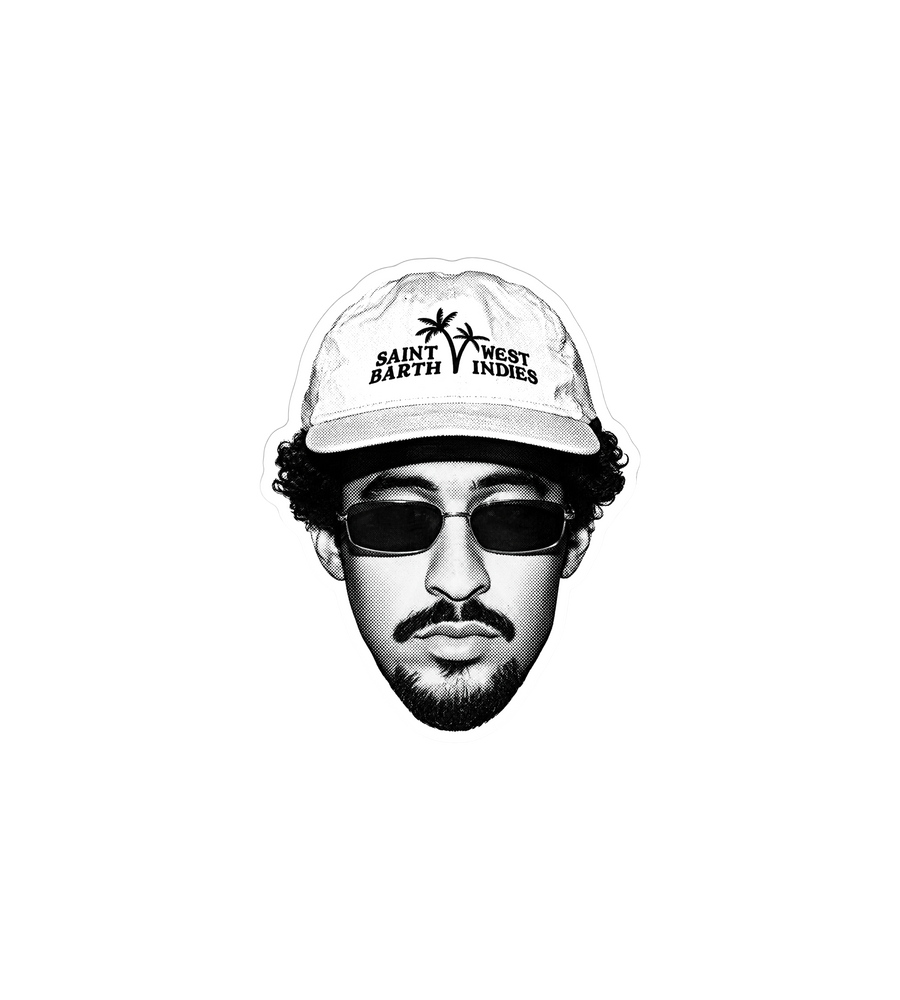 Bad Bunny Halftone Sticker – Saint Barth Graphic Sticker