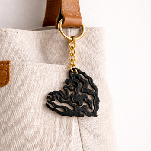 Abstract Heart Keychain
