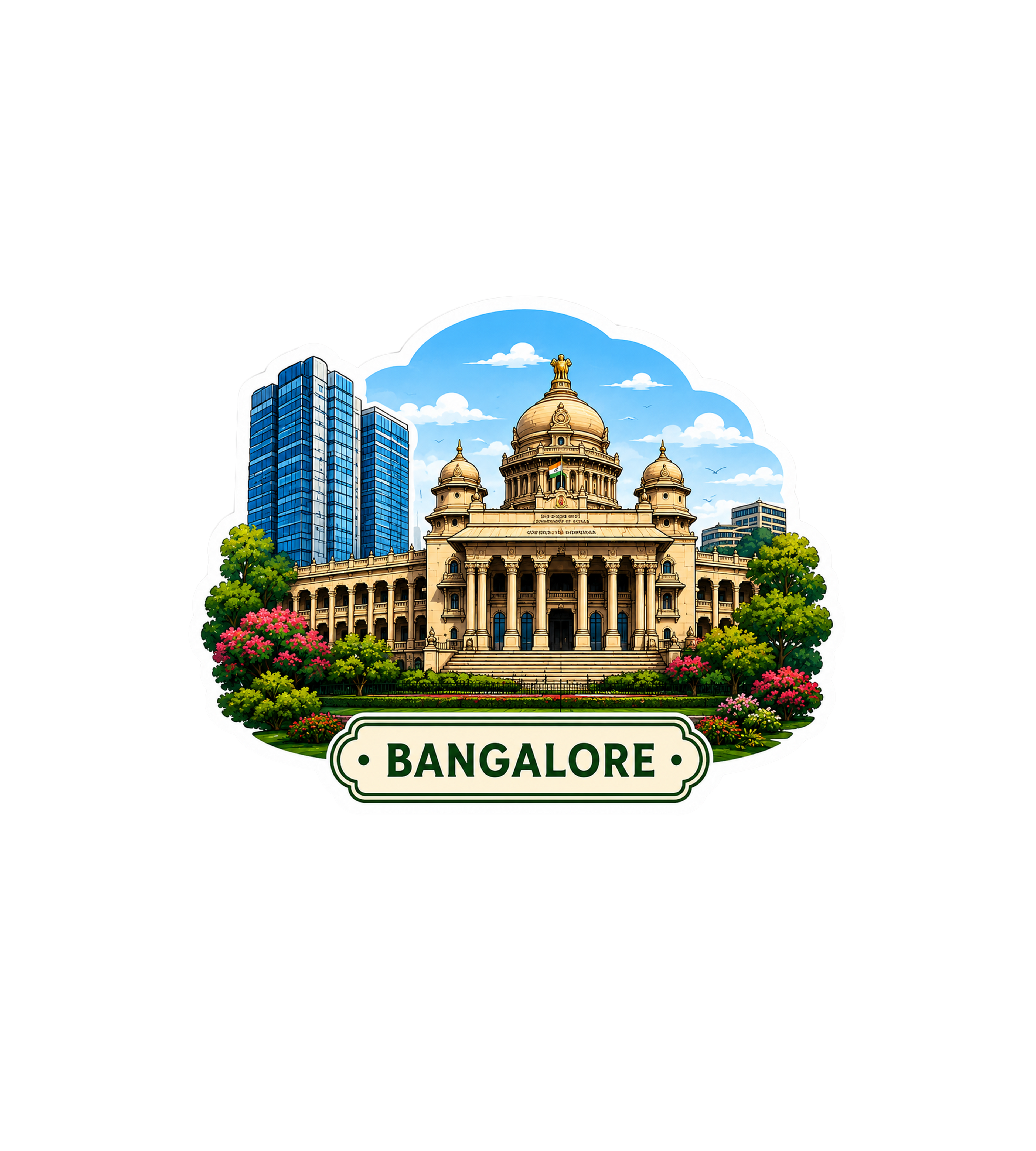 Bangalore Landmarks Sticker