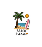 Beach Please Sticker