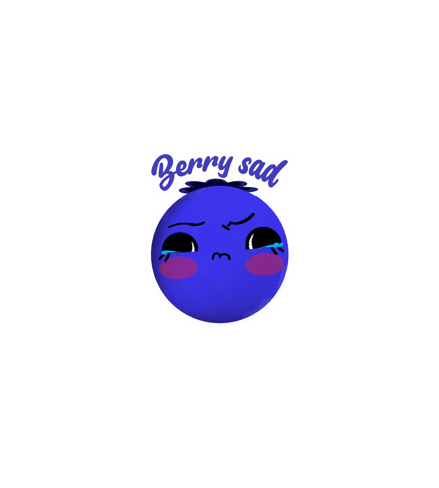 Berry Sad Blueberry Sticker
