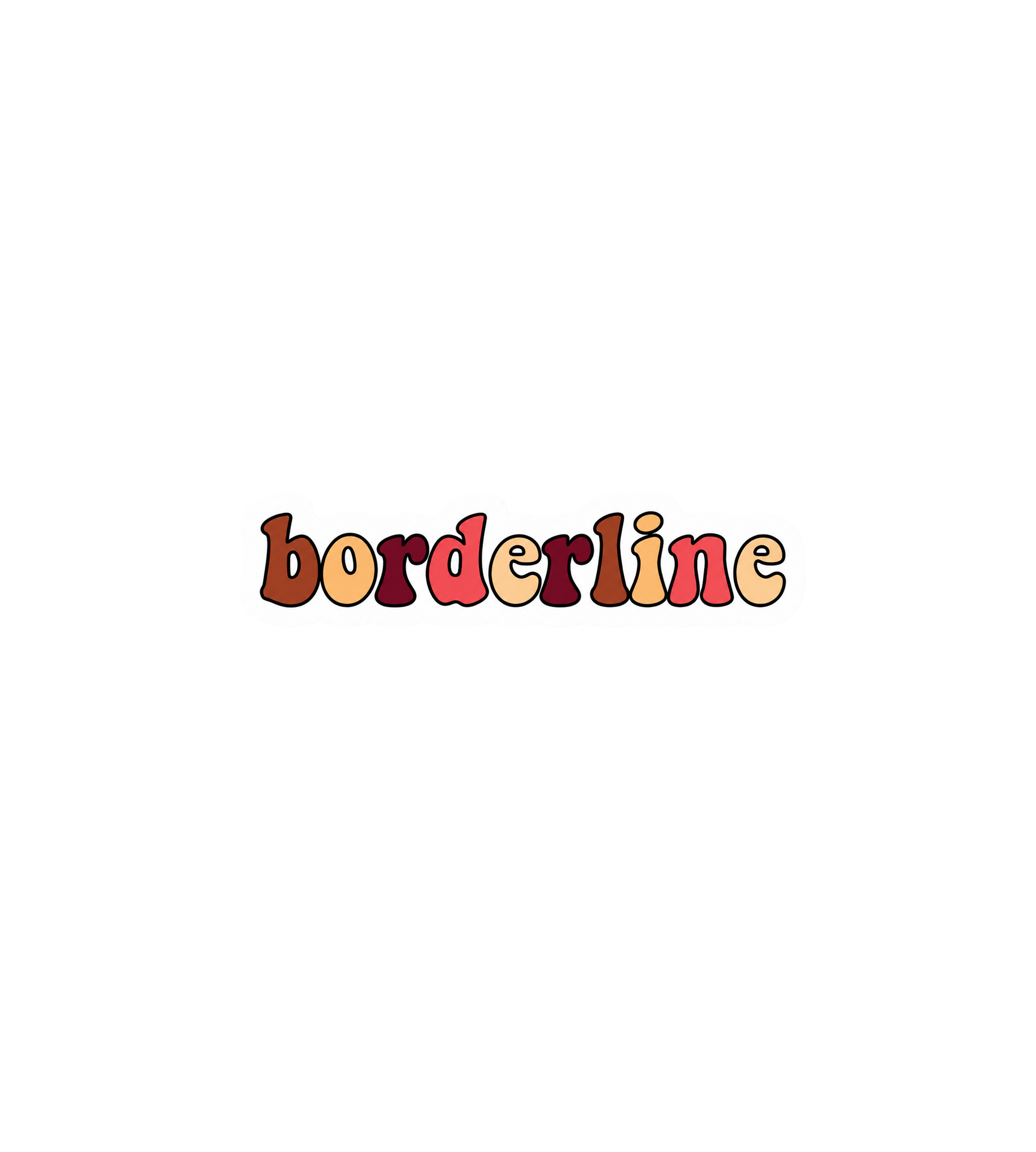 Borderline Aesthetic Sticker