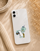 Squidward Pouring Coffee Meme Sticker
