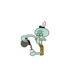 Squidward Pouring Coffee Meme Sticker