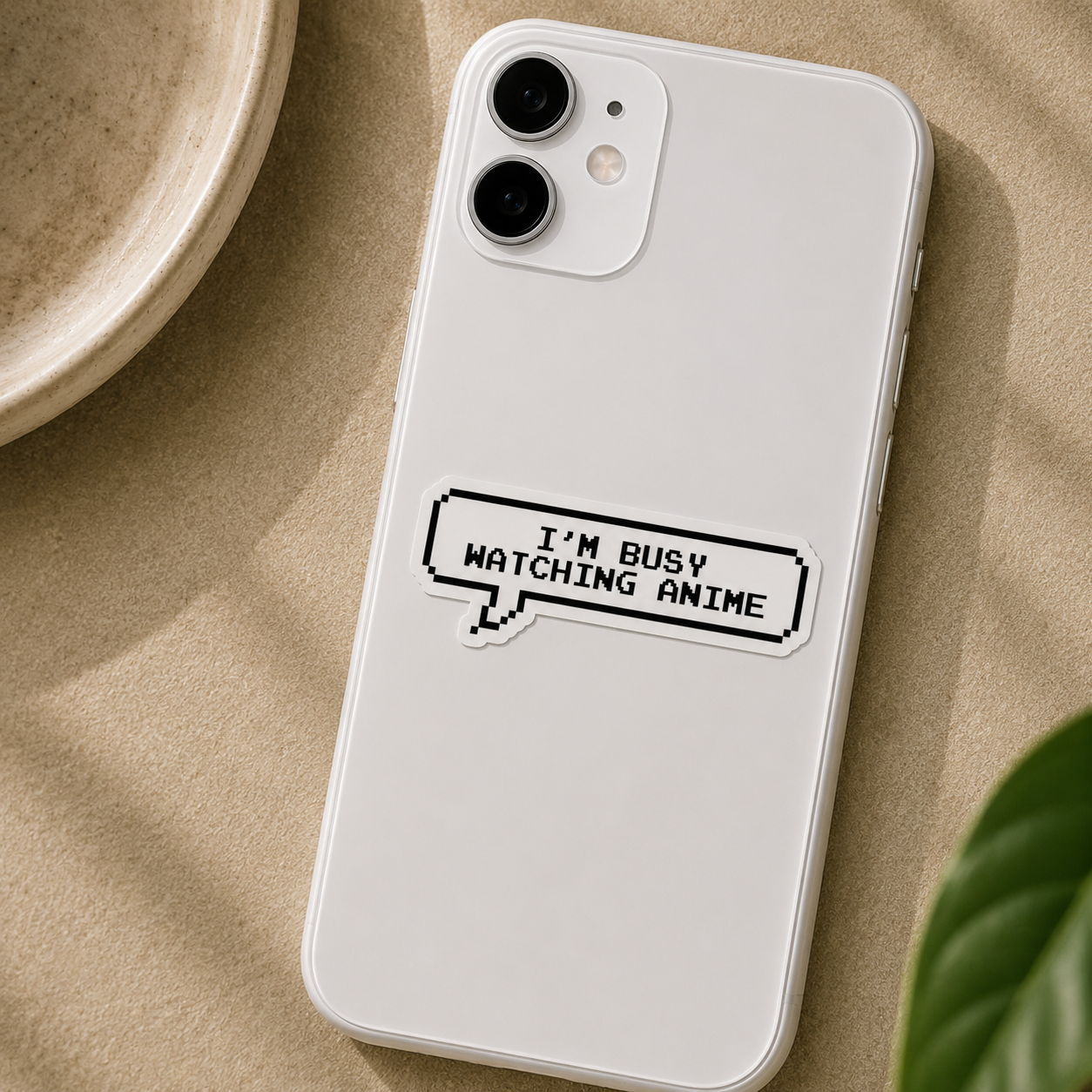 I'm Busy Watching Anime Pixel Speech Bubble Sticker