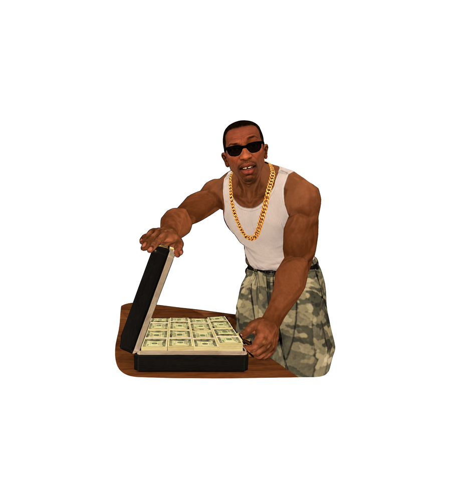 CJ Money Briefcase GTA Sticker