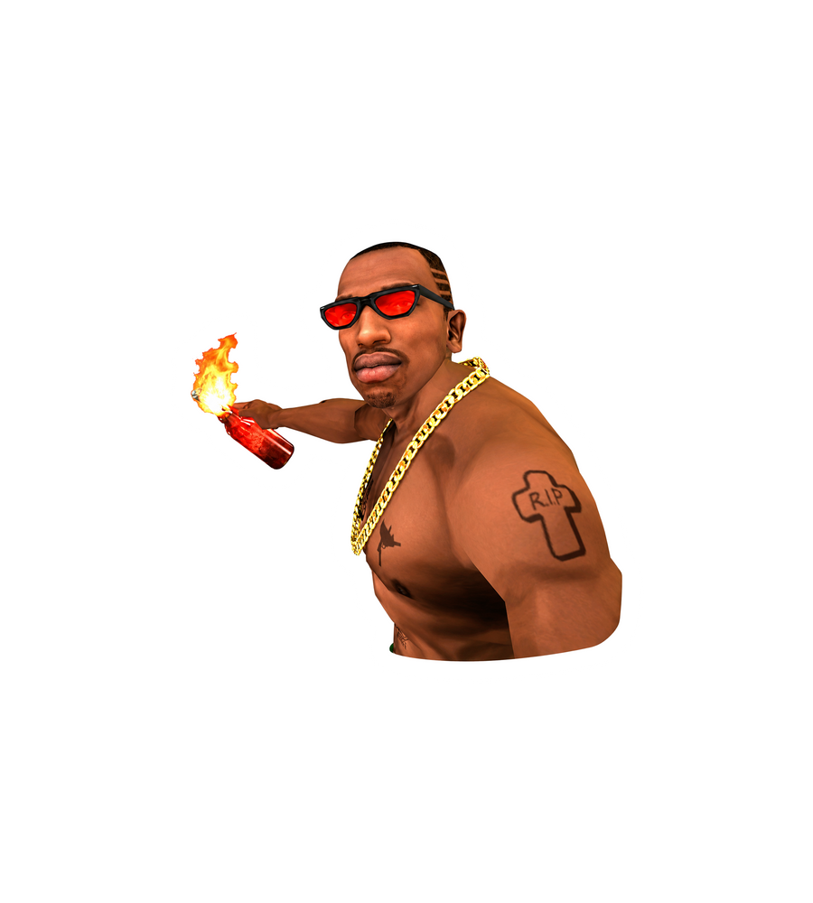 CJ Molotov Cocktail GTA Sticker