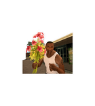 CJ Holding Flowers Sticker