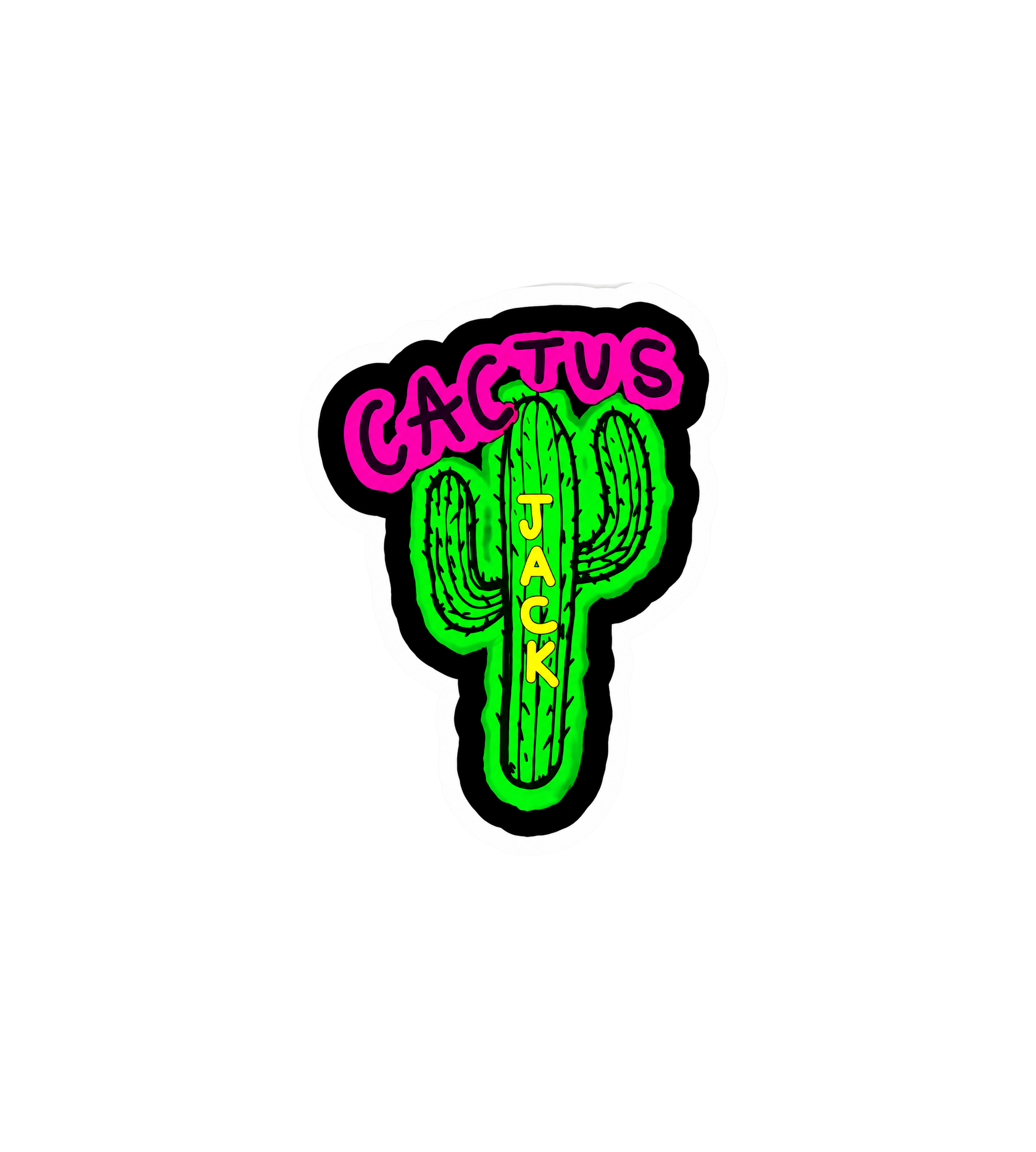 Cactus Jack Neon Cactus Sticker