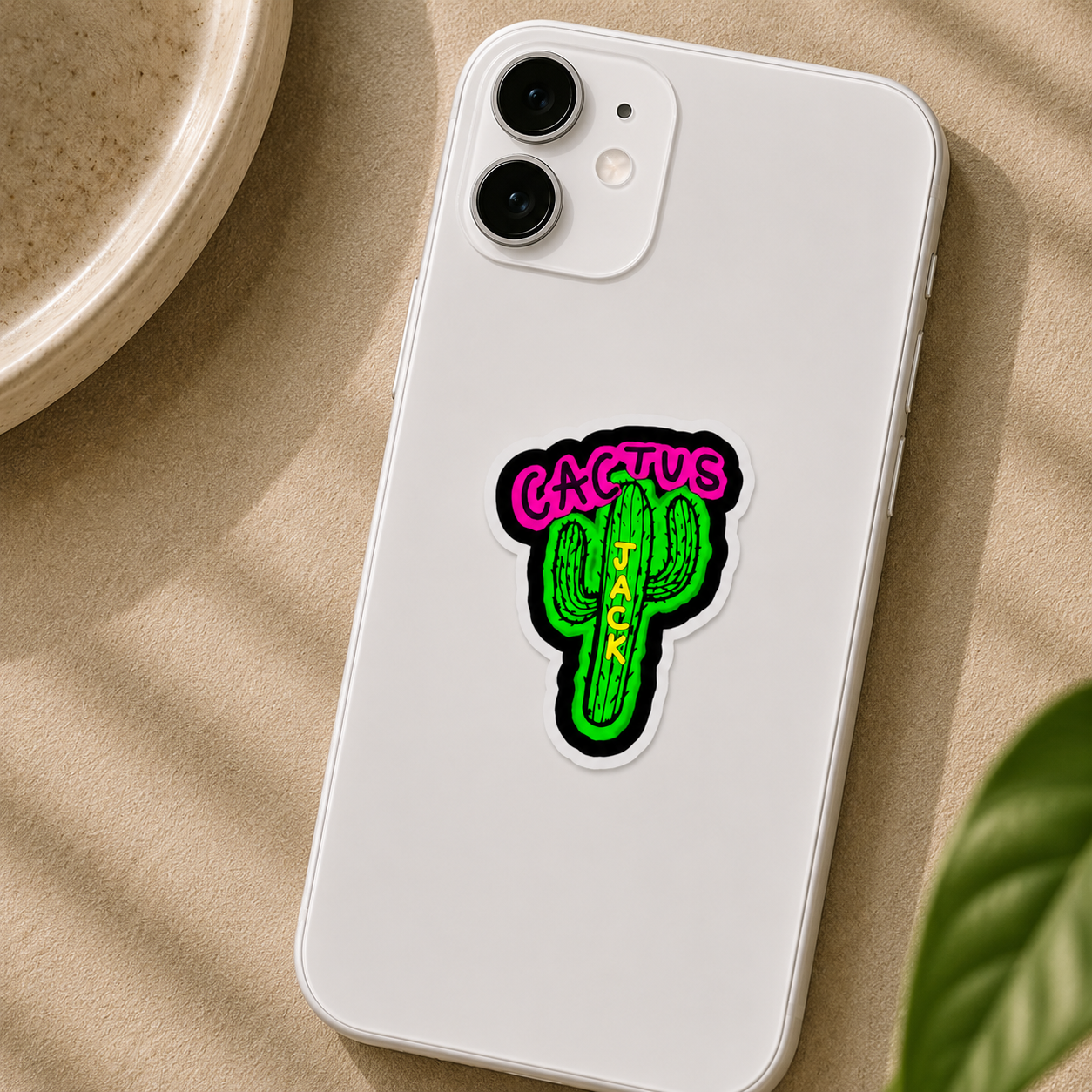 Cactus Jack Neon Cactus Sticker