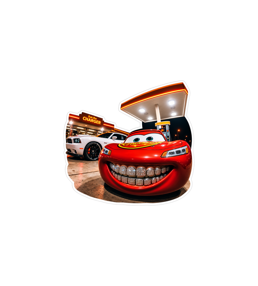 Cars Drip Sticker – Lightning McQueen Car Sticker