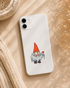 Cute Cartoon Gnome with Flower Sticker