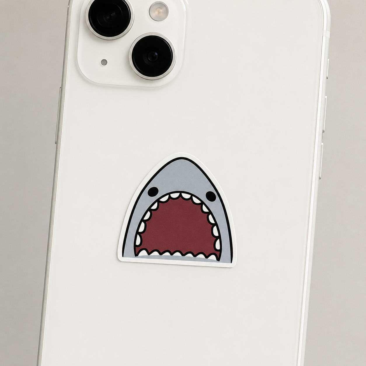 Cute Cartoon Shark Mouth Sticker