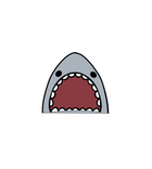 Cute Cartoon Shark Mouth Sticker
