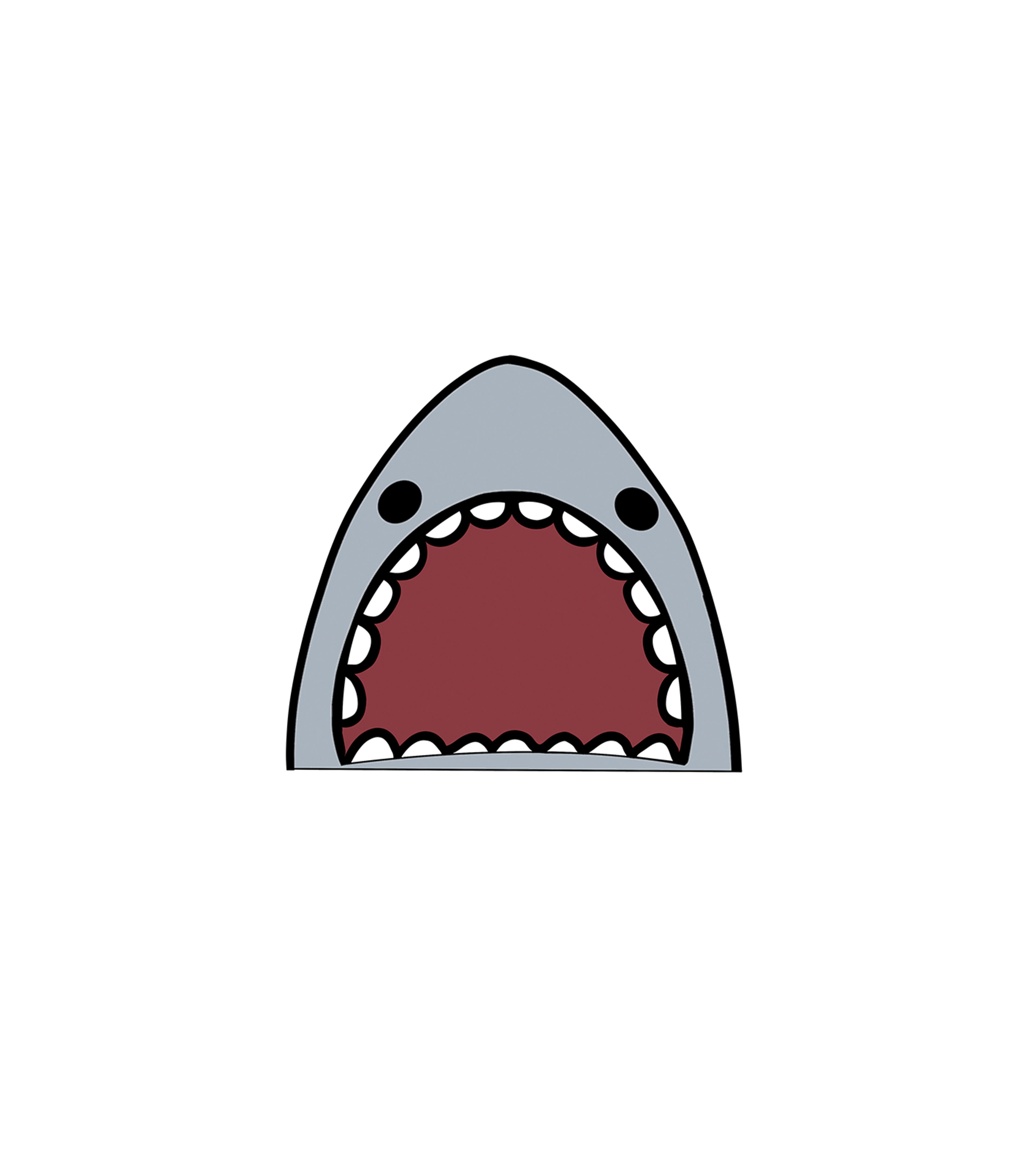 Cute Cartoon Shark Mouth Sticker