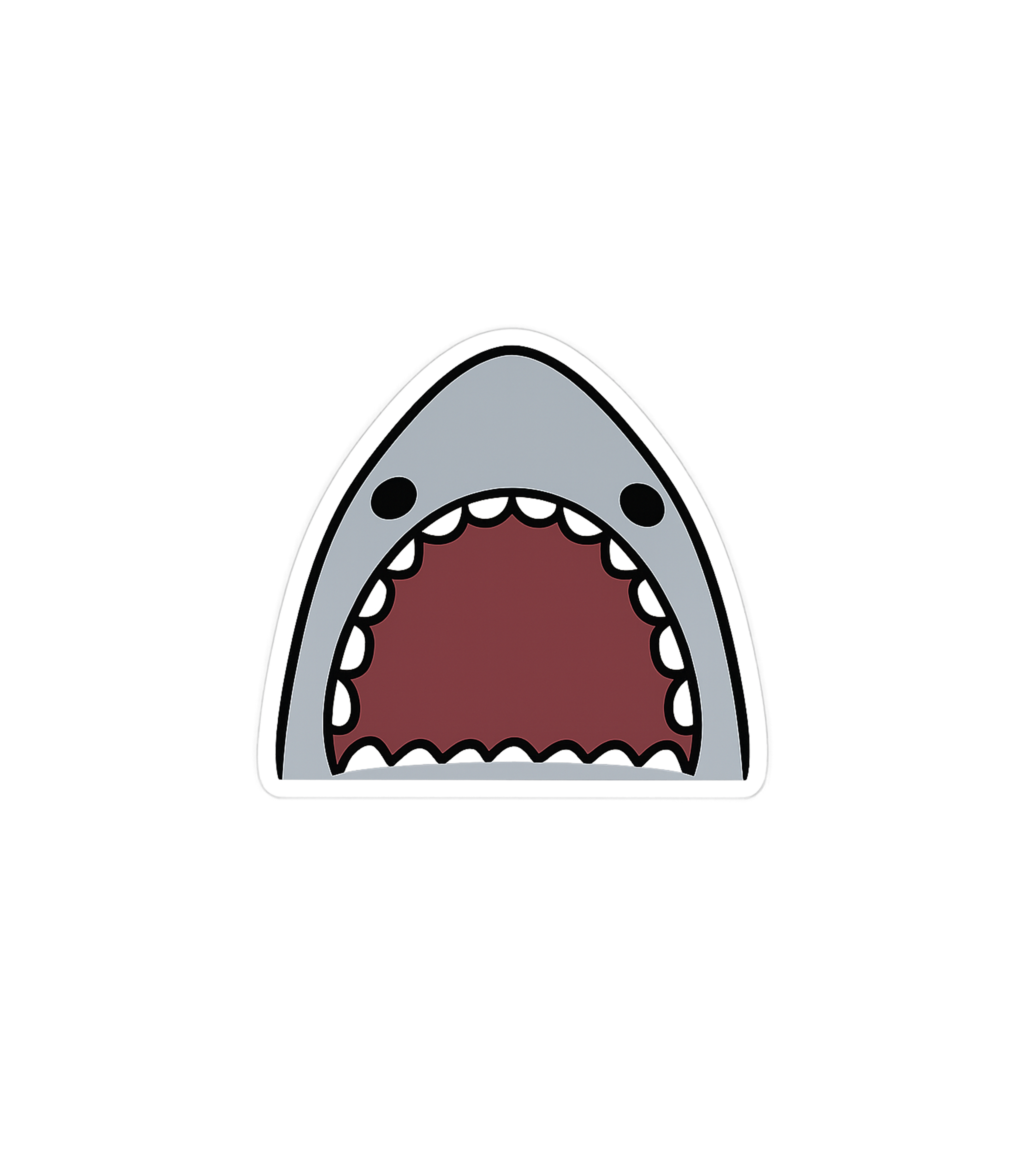 Cute Cartoon Shark Mouth Sticker