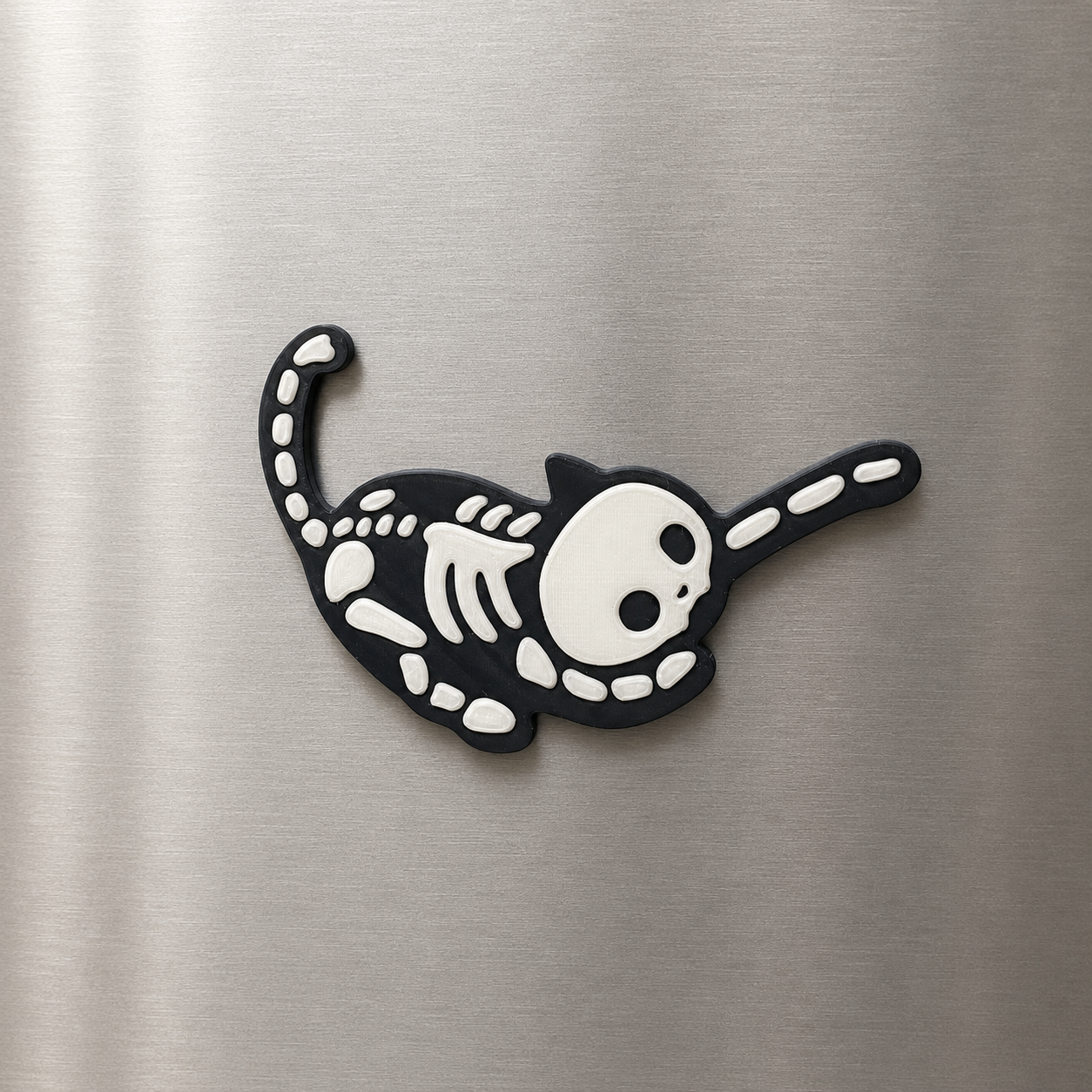 Glow in the Dark Skeleton Cat Magnet