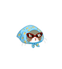 Cute Cat in Lemon Scarf & Sunglasses Sticker