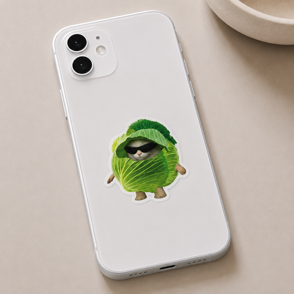 Cool Cabbage Cat Sticker