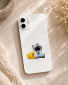 Pointing Screaming Cat Meme Sticker