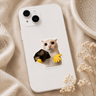 Broke Cat Wallet Sticker