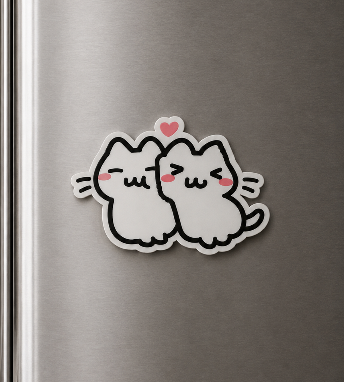 Cute Cat Couple Fridge Magnet