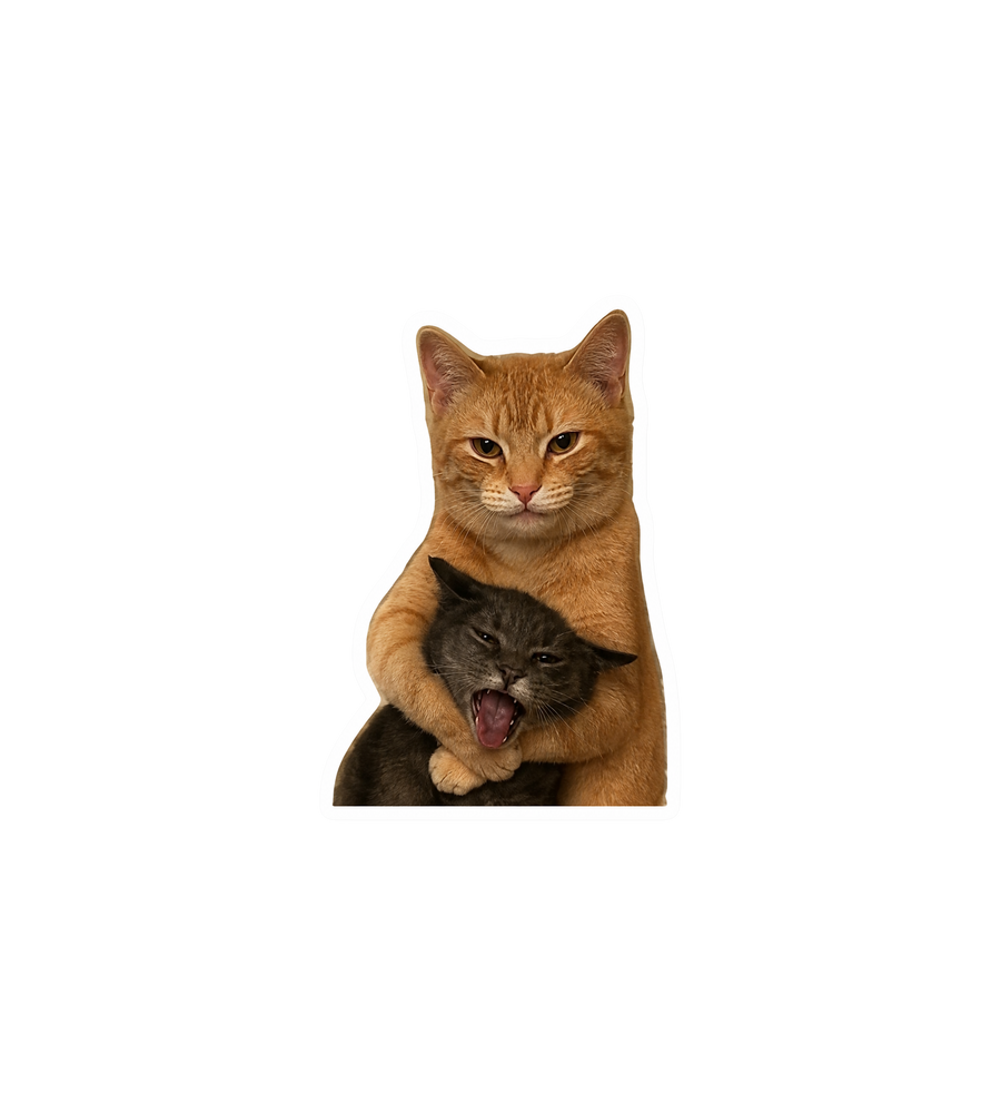 Cats in a Sticky Situation Sticker