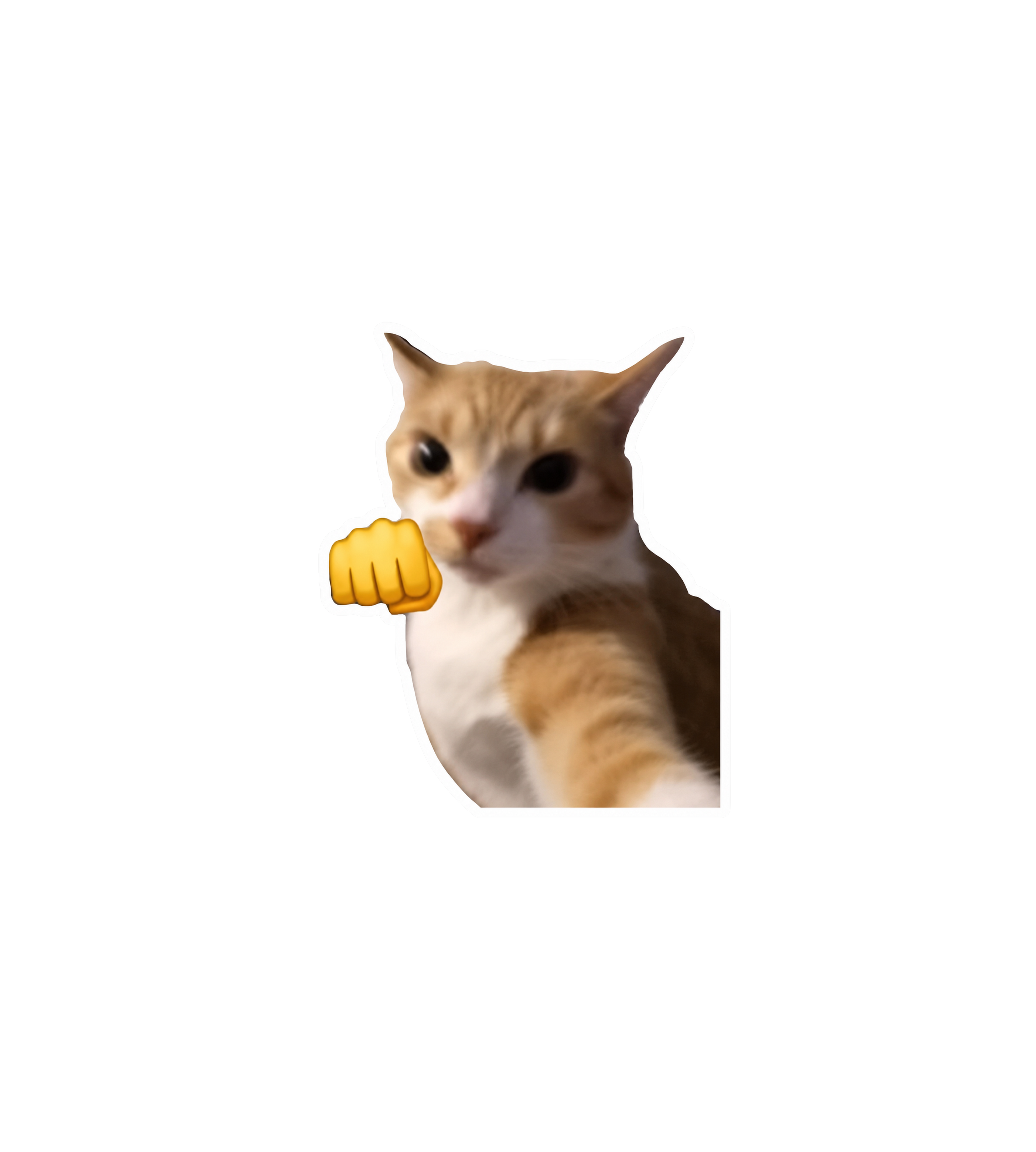 Fist Bump Cat Meme Sticker