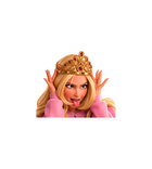 Cheeky Crowned Blonde Sticker